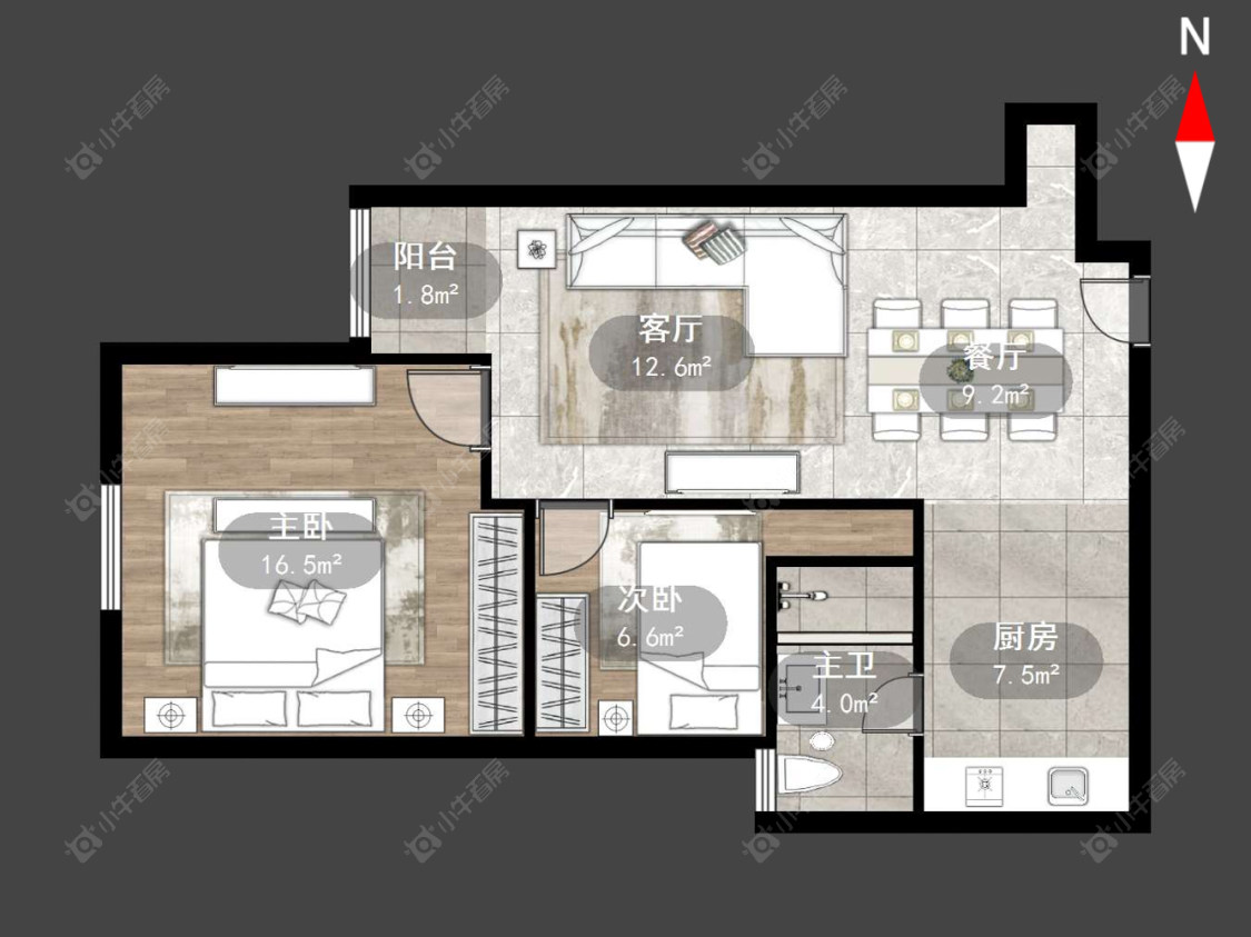 莱蒙双子星座公寓房源户型图 常州莱蒙双子星座公寓在售二手房源户型图_小牛看房