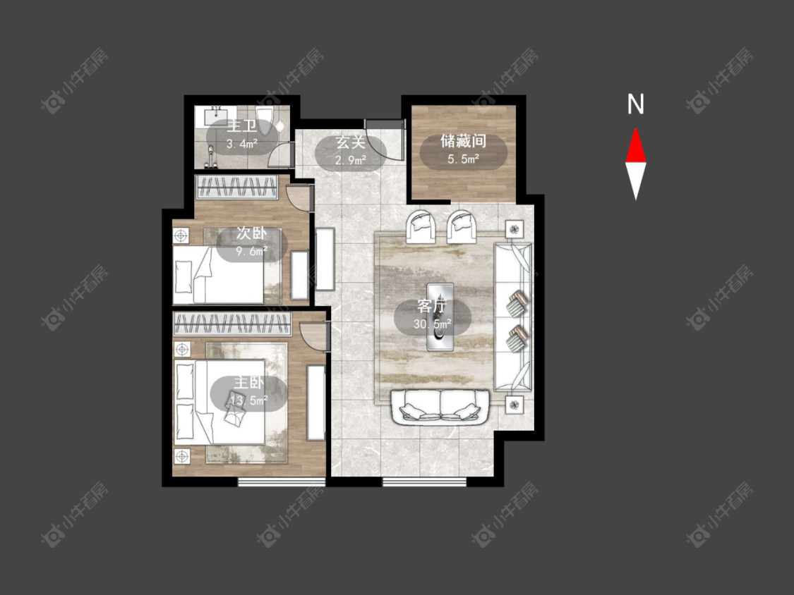 常州现代城在售二手房源户型图_小牛看房