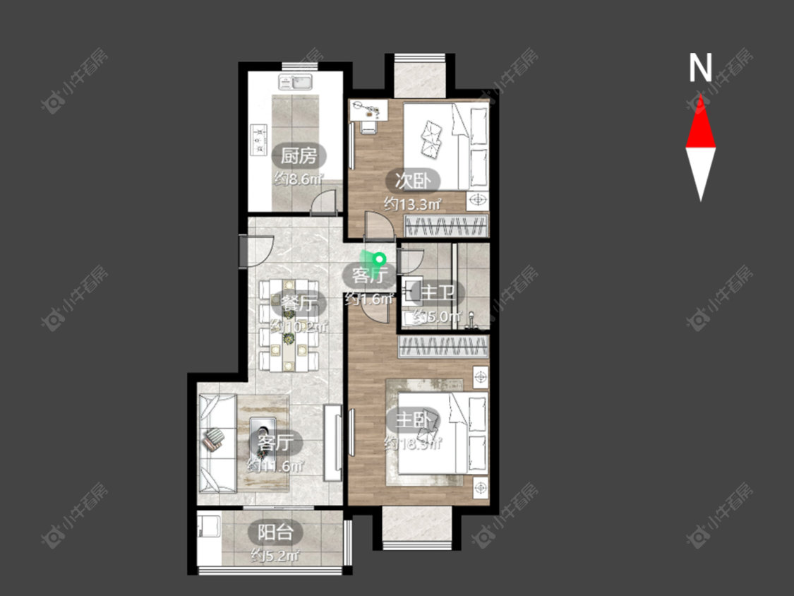 太湖明珠苑北区房源户型图 常州太湖明珠苑北区在售二手房源户型图_小牛看房
