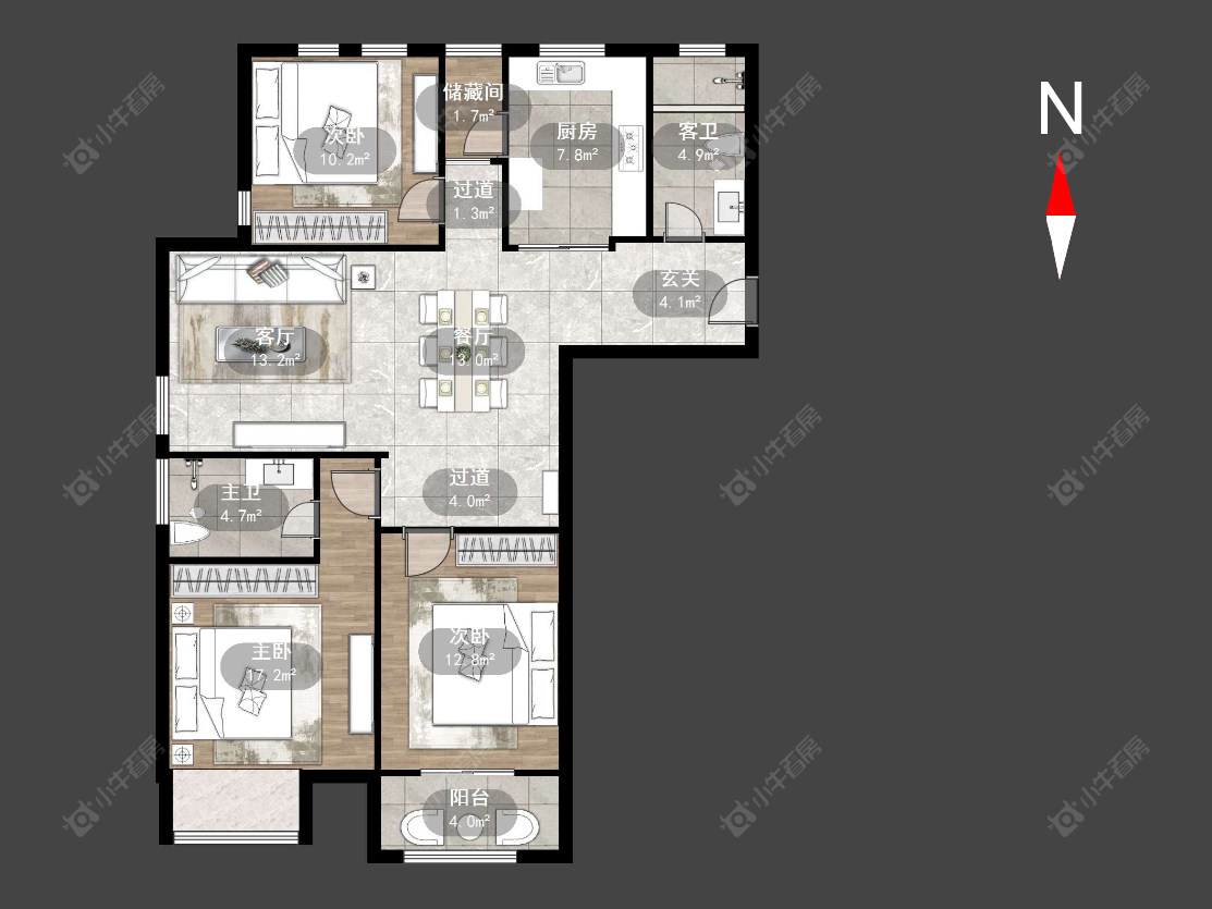 常州新乐花园在售二手房源户型图_小牛看房