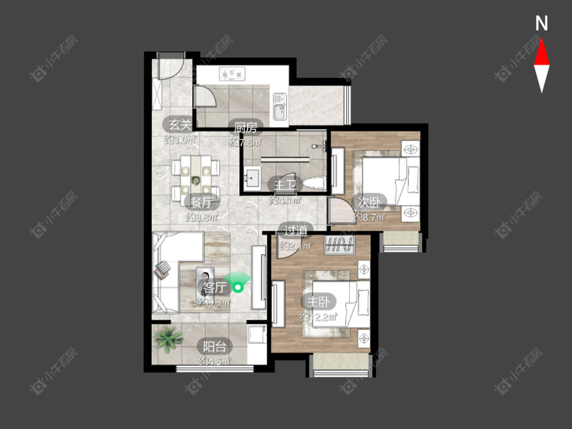 常州蓝山湖在售二手房源户型图_小牛看房