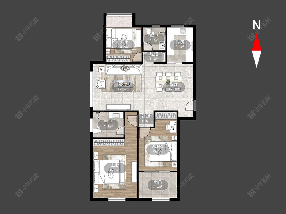 常州聚湖半岛在售二手房源户型图_小牛看房