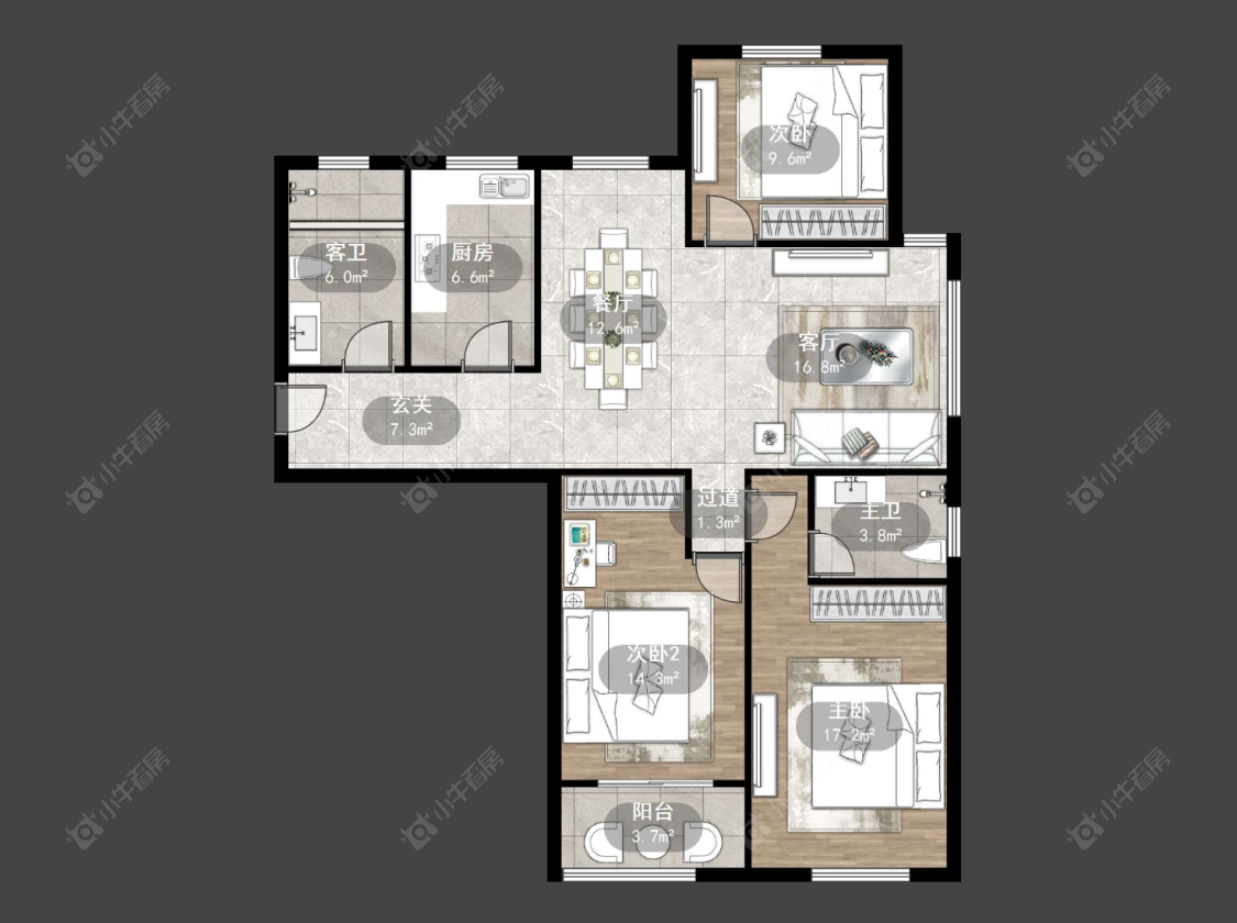 玲珑花园房源户型图 常州玲珑花园在售二手房源户型图_小牛看房