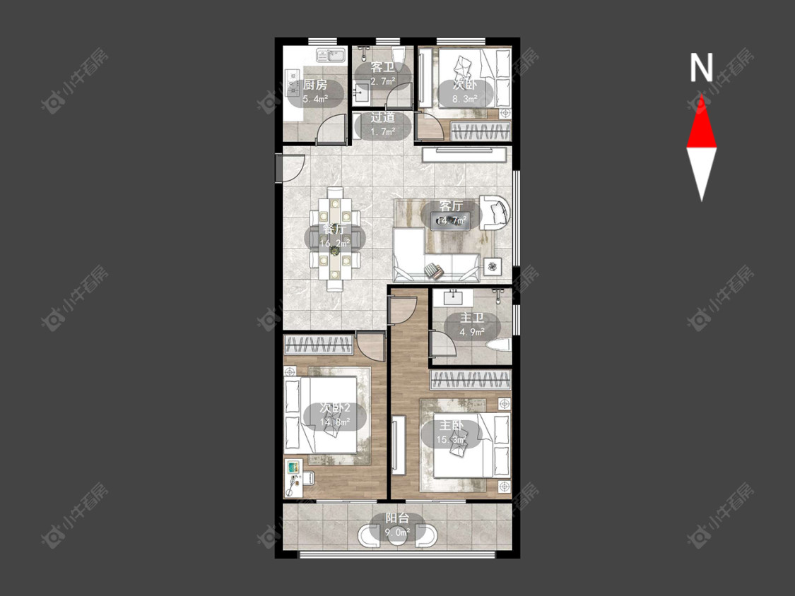 常州新尚嘉园在售二手房源户型图_小牛看房