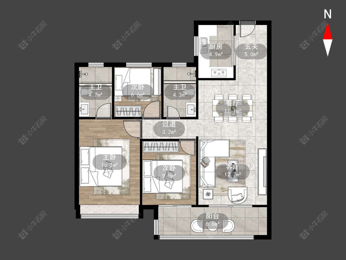 常州锦上香郡在售二手房源户型图_小牛看房
