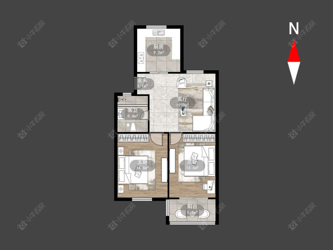 常州翠竹新村北区在售二手房房源户型图_小牛看房