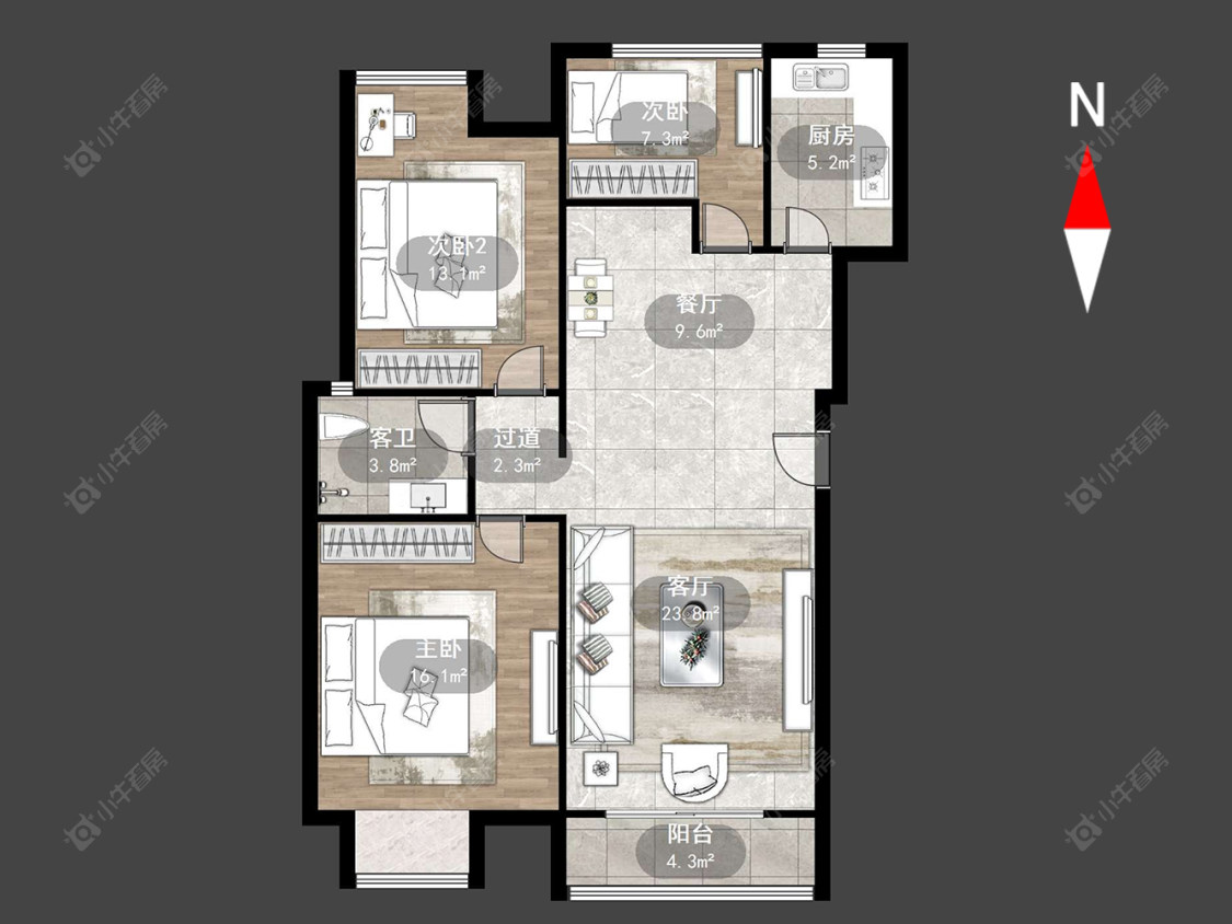 常州湖港名居在售二手房源户型图_小牛看房
