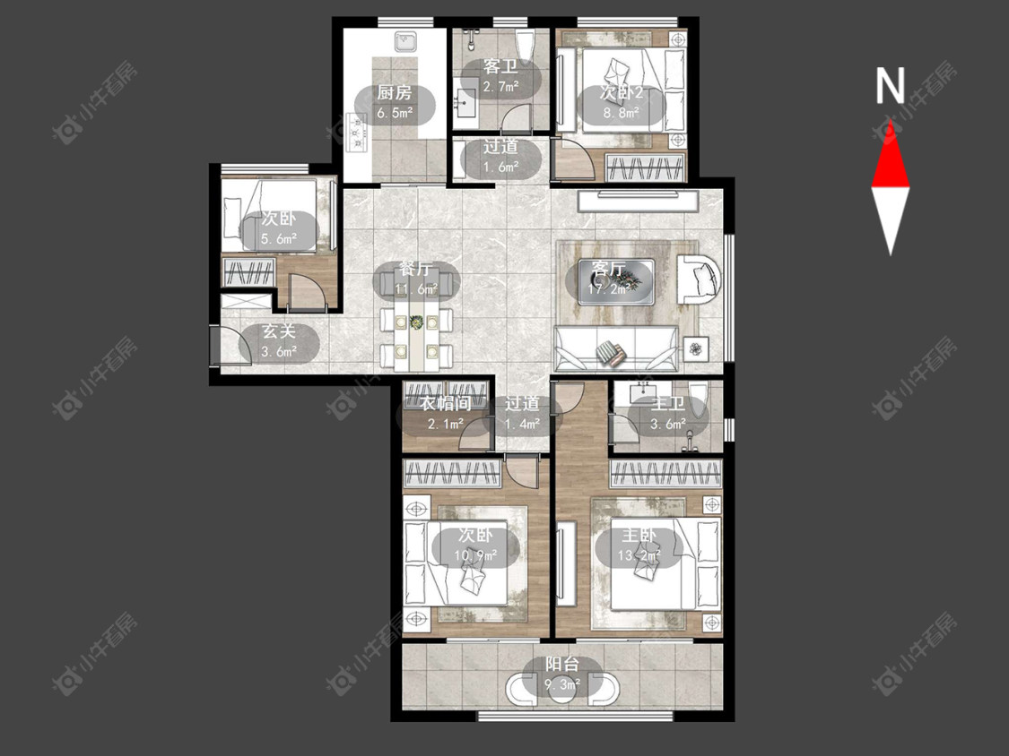 新城和昱云璟苑房源户型图 常州新城和昱云璟苑在售二手房源户型图_小牛看房