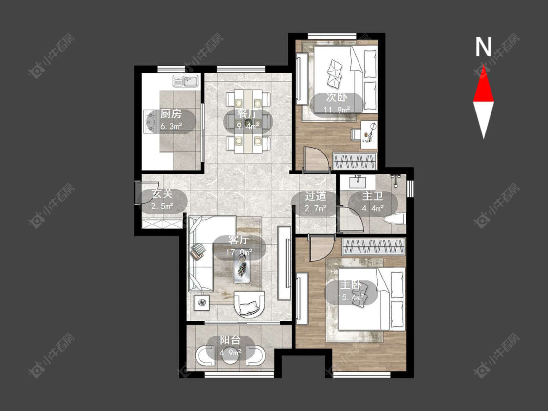 新城域二期房源户型图 常州新城域二期在售二手房源户型图_小牛看房