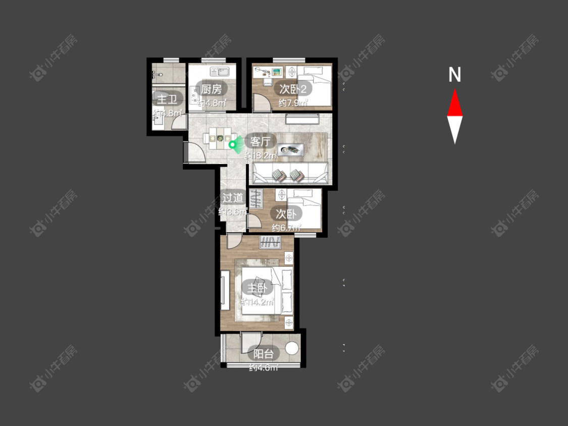 常州玲珑花园在售二手房源户型图_小牛看房