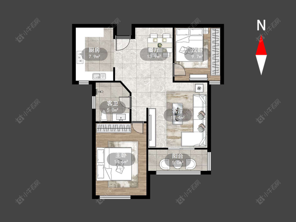 常州中央花园在售二手房源户型图_小牛看房