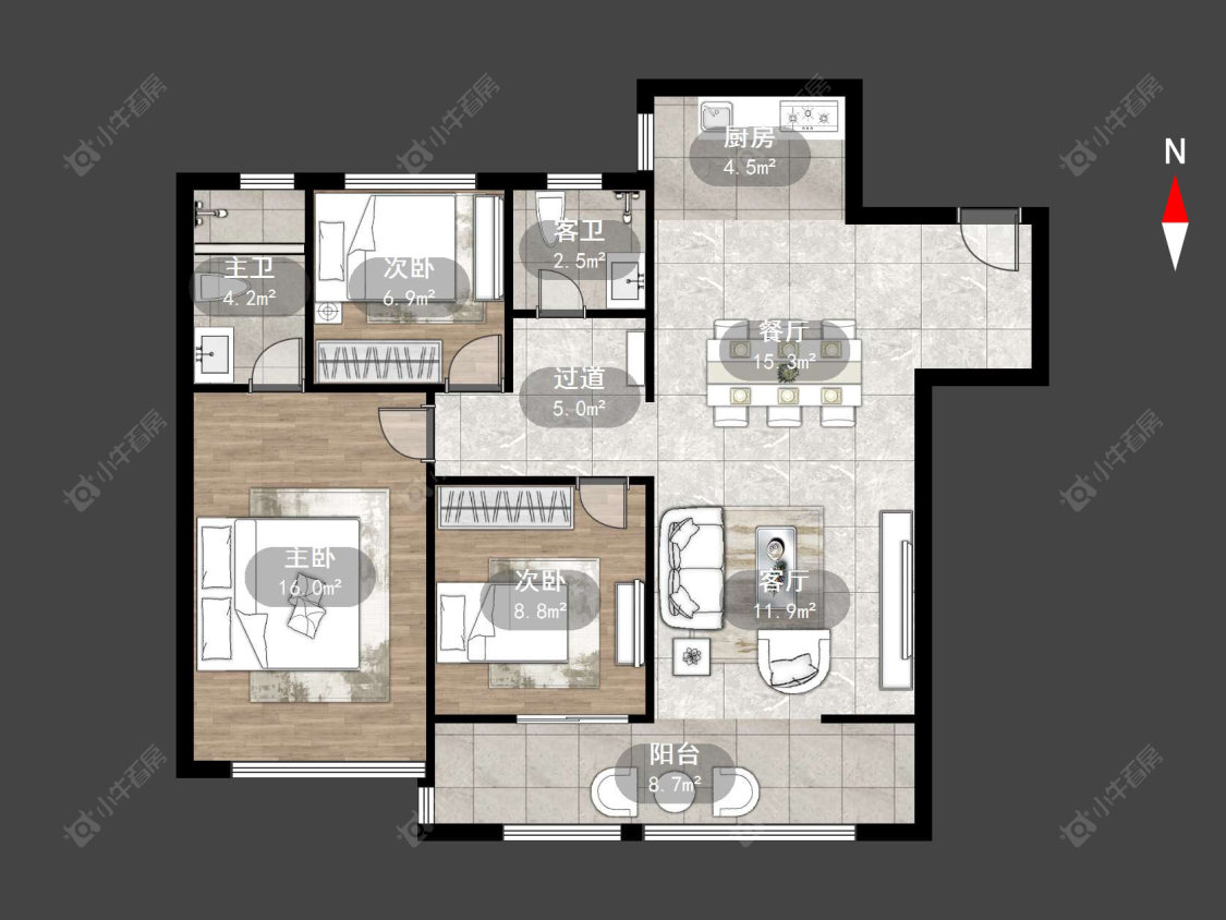 常州万科公园大道二三期在售二手房源户型图_小牛看房