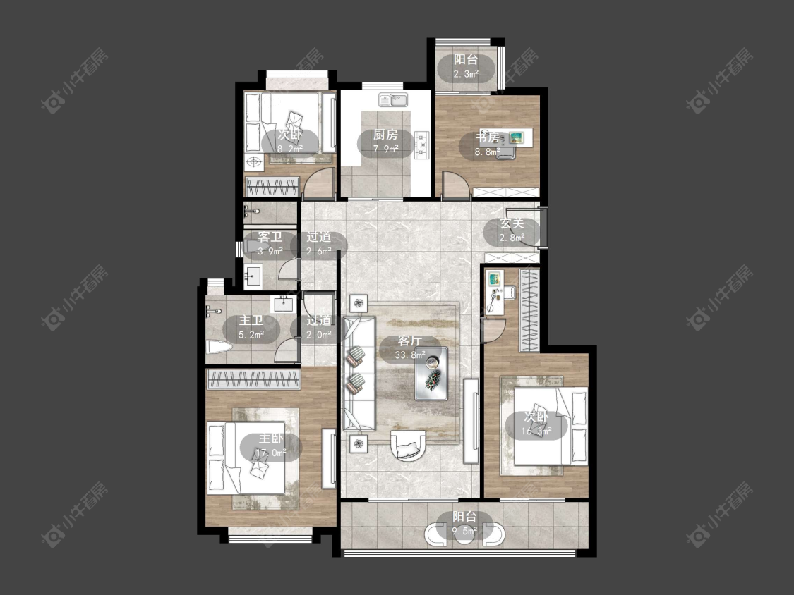 红星天铂房源户型图 丹阳红星天铂在售二手房源户型图_小牛看房