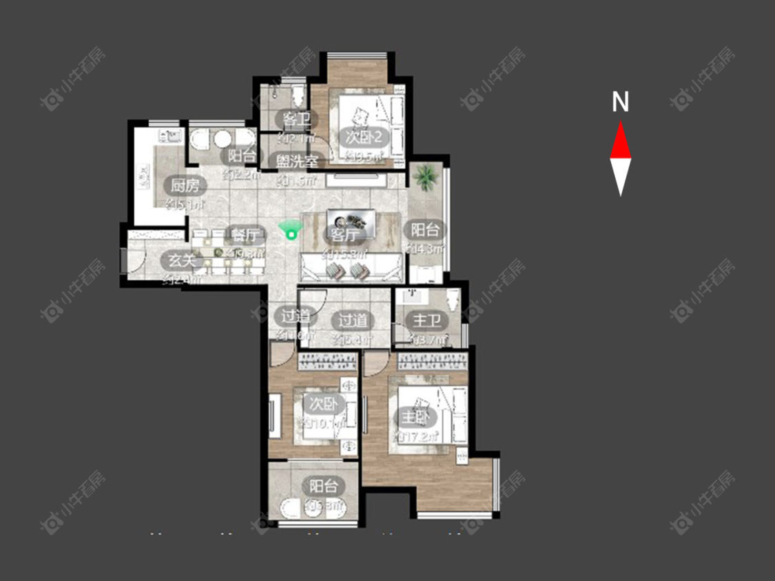 凤凰名城房源户型图 常州凤凰名城在售二手房源户型图_小牛看房