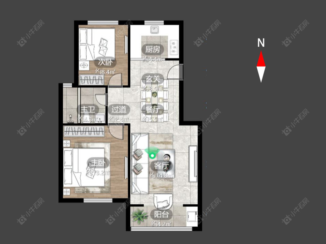 常州腾龙苑西区在售二手房源户型图_小牛看房