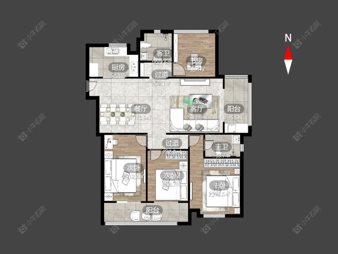 常州深业华府在售二手房源户型图_小牛看房