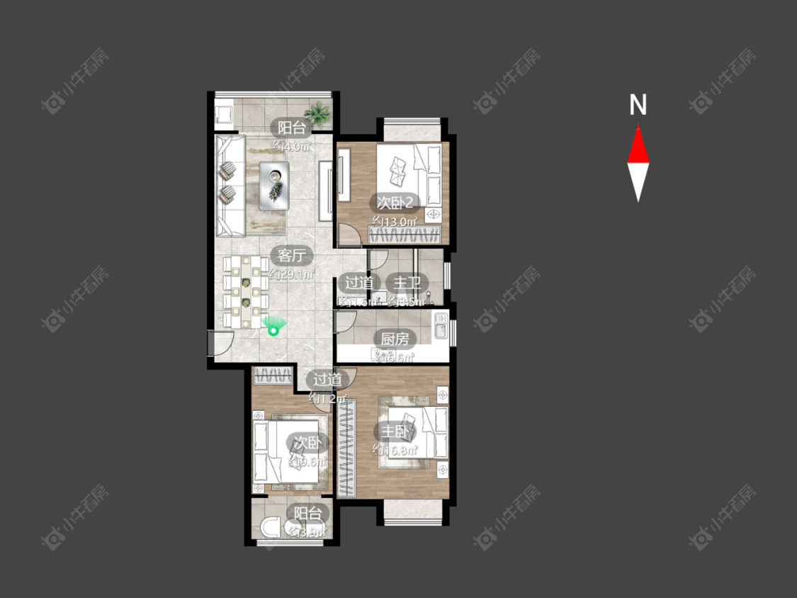 常州米兰阳光在售二手房源户型图_小牛看房
