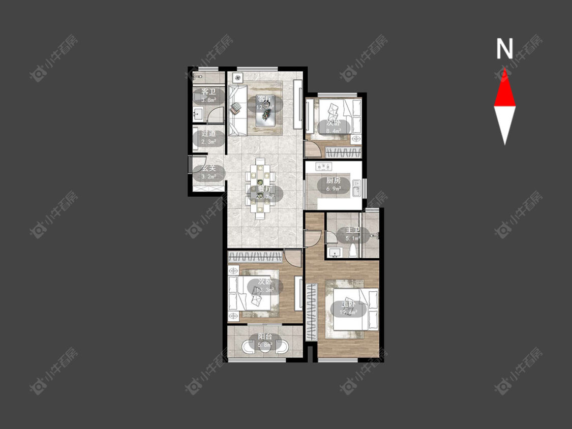 九龙仓繁华里房源户型图 常州九龙仓繁华里在售二手房源户型图_小牛看房