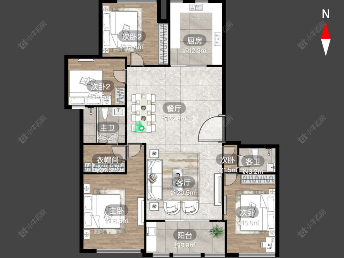 常州御河湾在售二手房源户型图_小牛看房