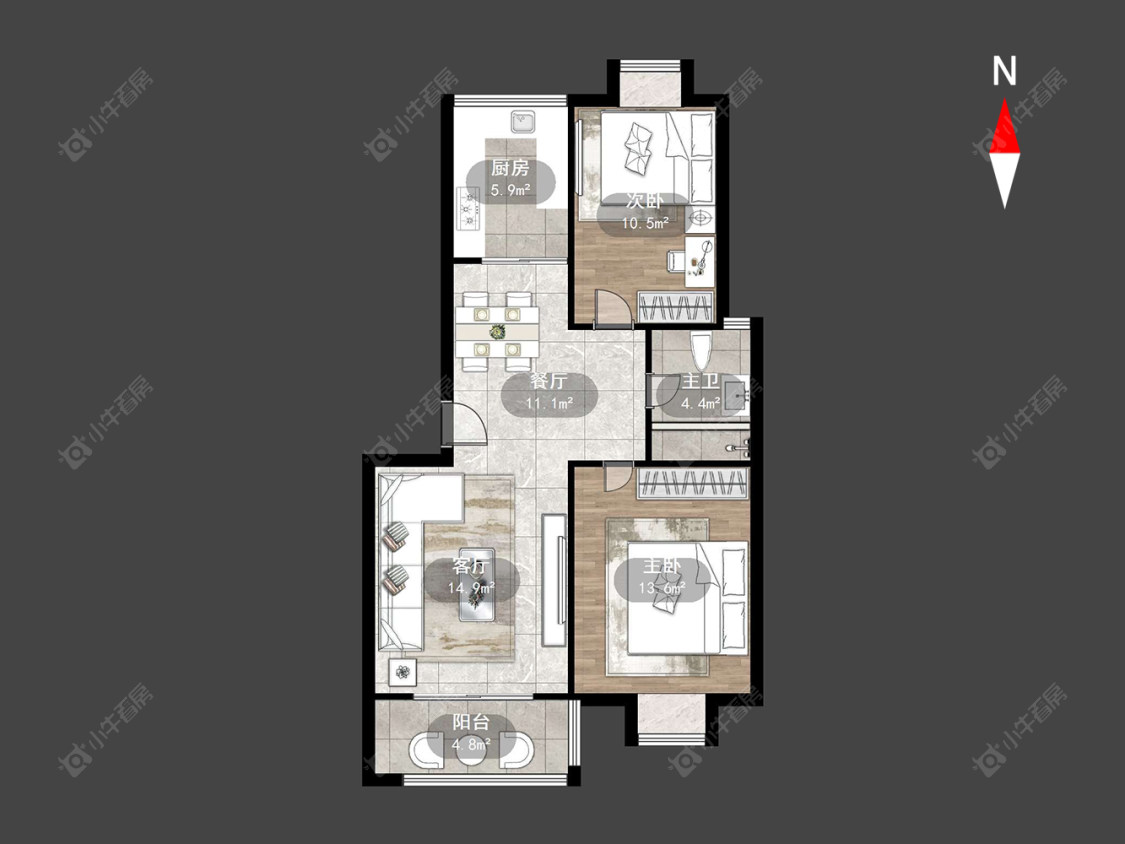 陈渡新苑房源户型图 常州陈渡新苑在售二手房源户型图_小牛看房