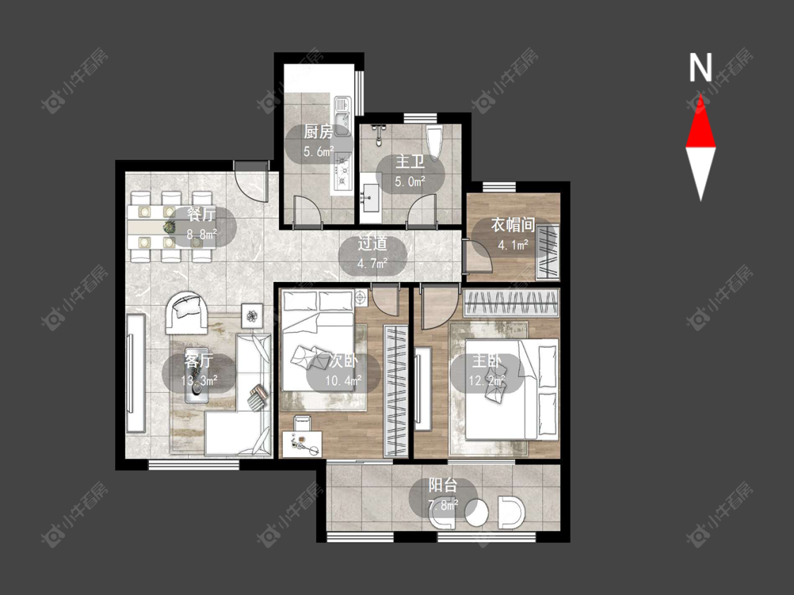 常州朗诗蓝郡在售二手房源户型图_小牛看房