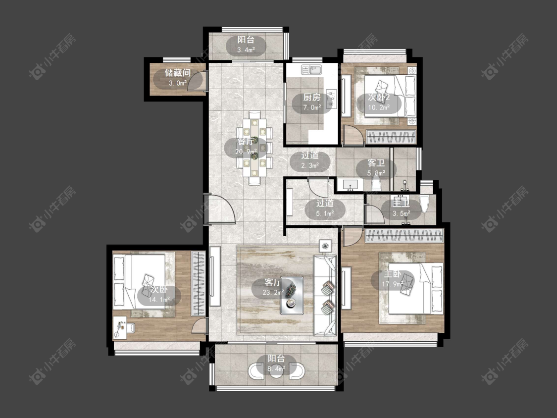 常州碧桂园樾府在售二手房源户型图_小牛看房