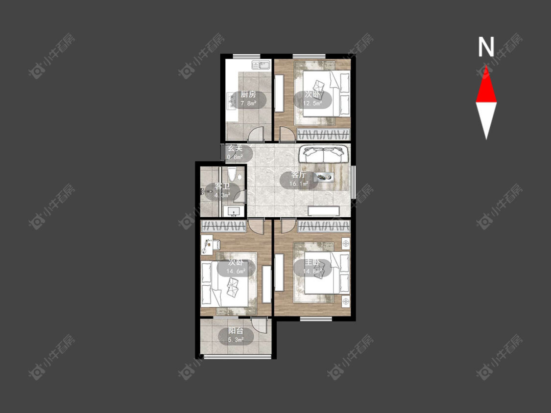 常州翠竹新村南区在售二手房房源户型图_小牛看房