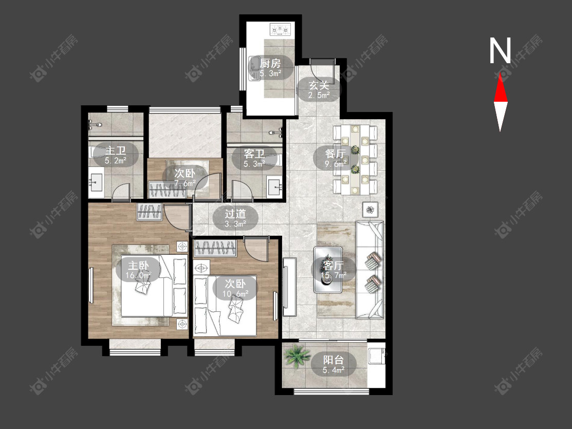 常州华润国际六期在售二手房源户型图_小牛看房