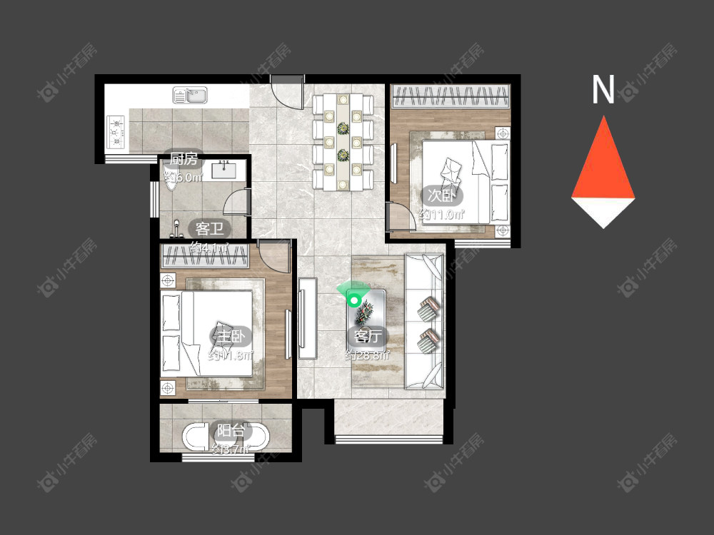 常州万骏金域丹堤在售二手房源户型图_小牛看房