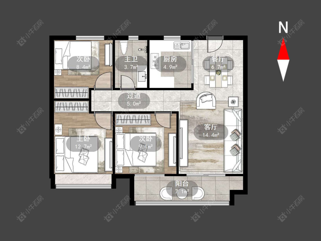 常州龙宸铭著在售二手房源户型图_小牛看房