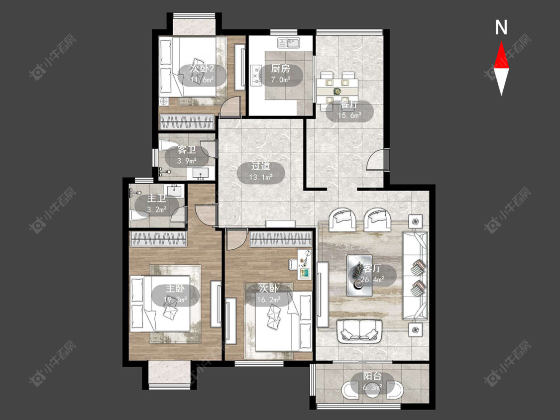 常州横山名苑在售二手房源户型图_小牛看房