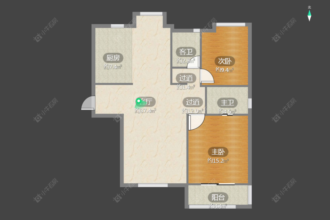 常州水岸花语在售二手房源户型图_小牛看房