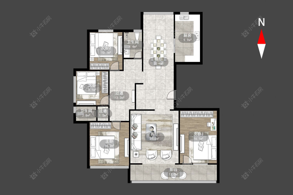 常州玉兰广场一期在售二手房源户型图_小牛看房