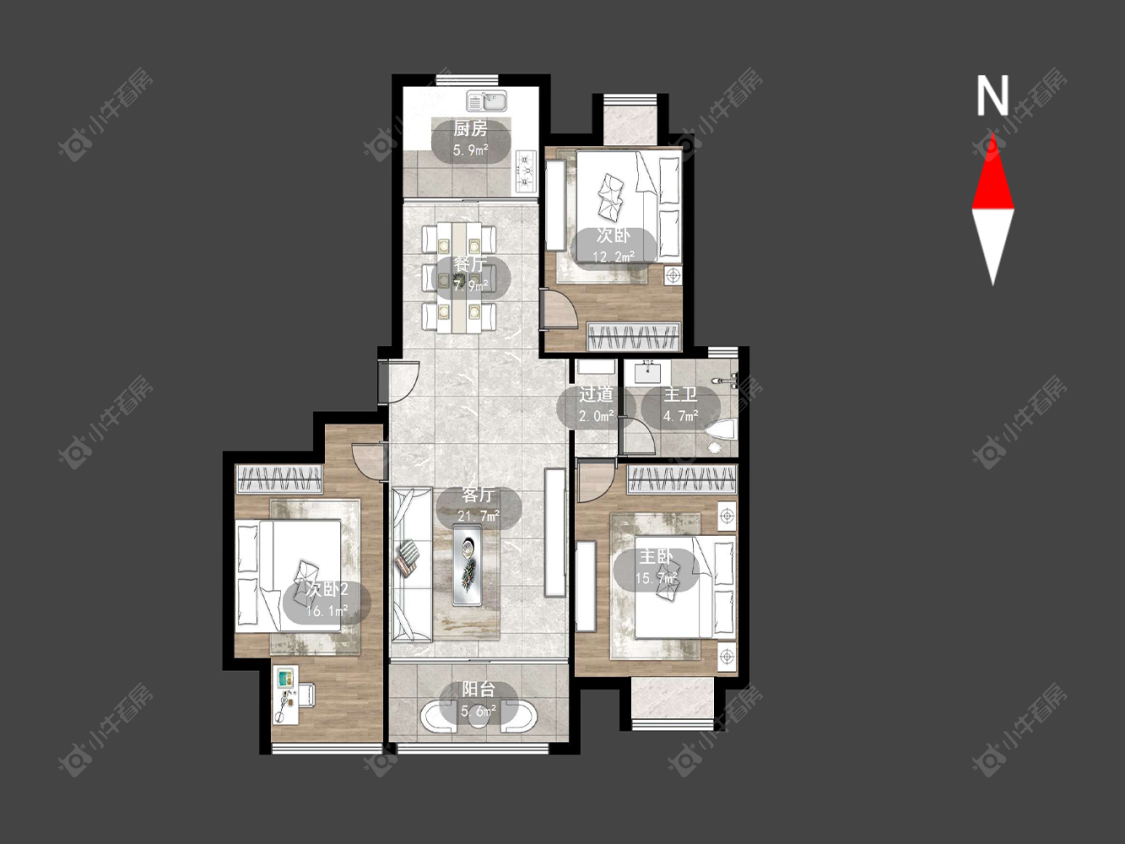 常州府翰苑东区在售二手房源户型图_小牛看房