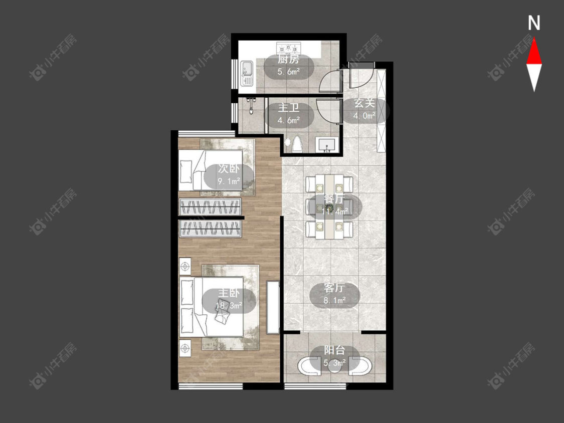 常州青枫颐景花园在售二手房源户型图_小牛看房