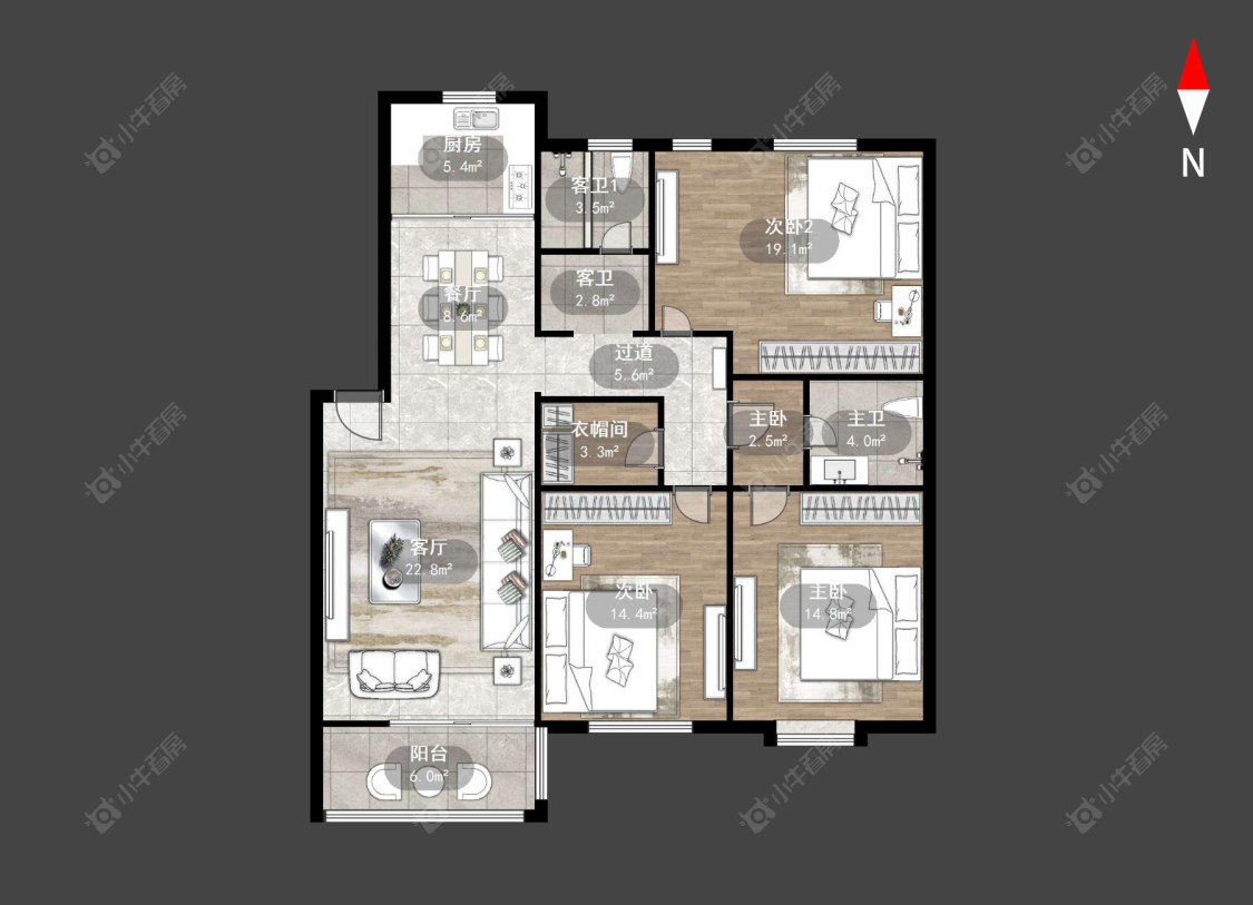常州怡康花园在售二手房源户型图_小牛看房