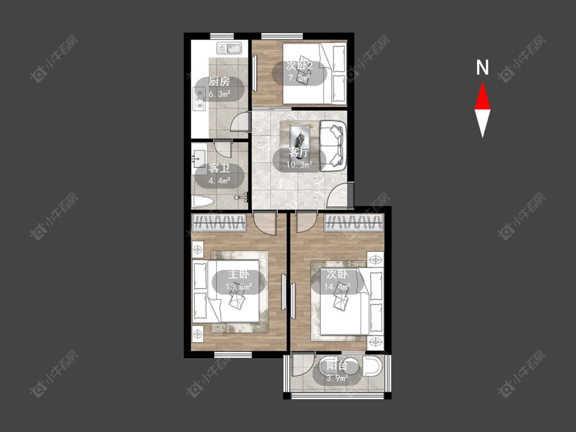 常州建材新村在售二手房房源户型图_小牛看房