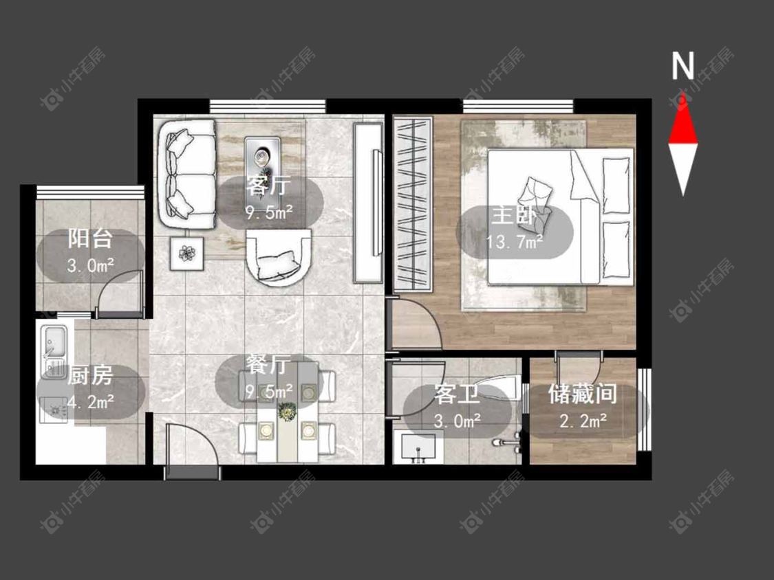 常州新城公馆国际公寓在售二手房源户型图_小牛看房