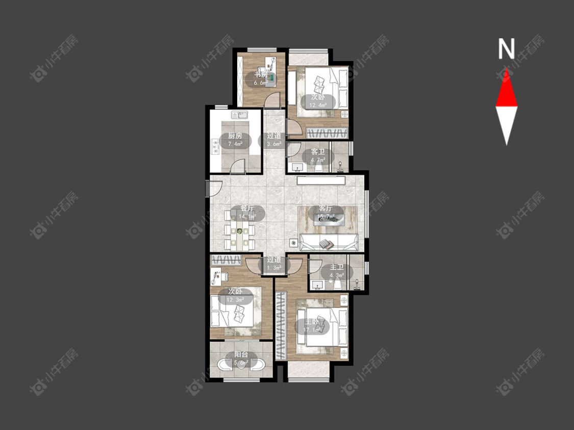 常州龙湖香醍漫步南区在售二手房源户型图_小牛看房