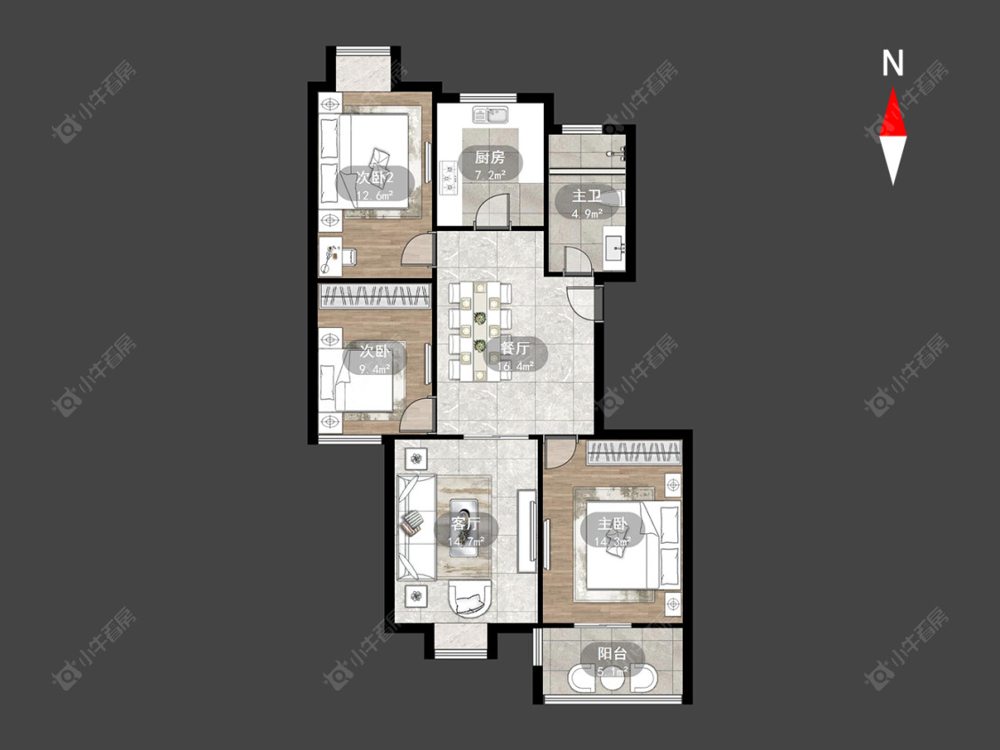 常州绿园爱舍南区在售二手房房源户型图_小牛看房