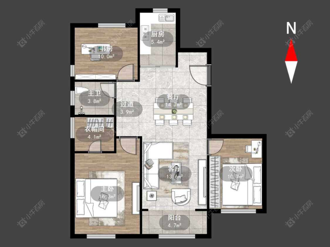 常州凤凰湖西苑在售二手房源户型图_小牛看房