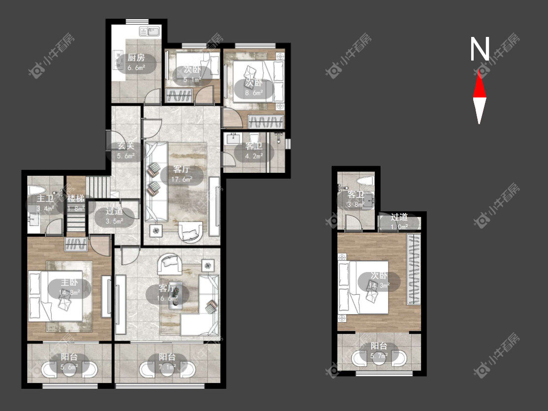 常州新城璞樾和山在租房源户型图_小牛看房