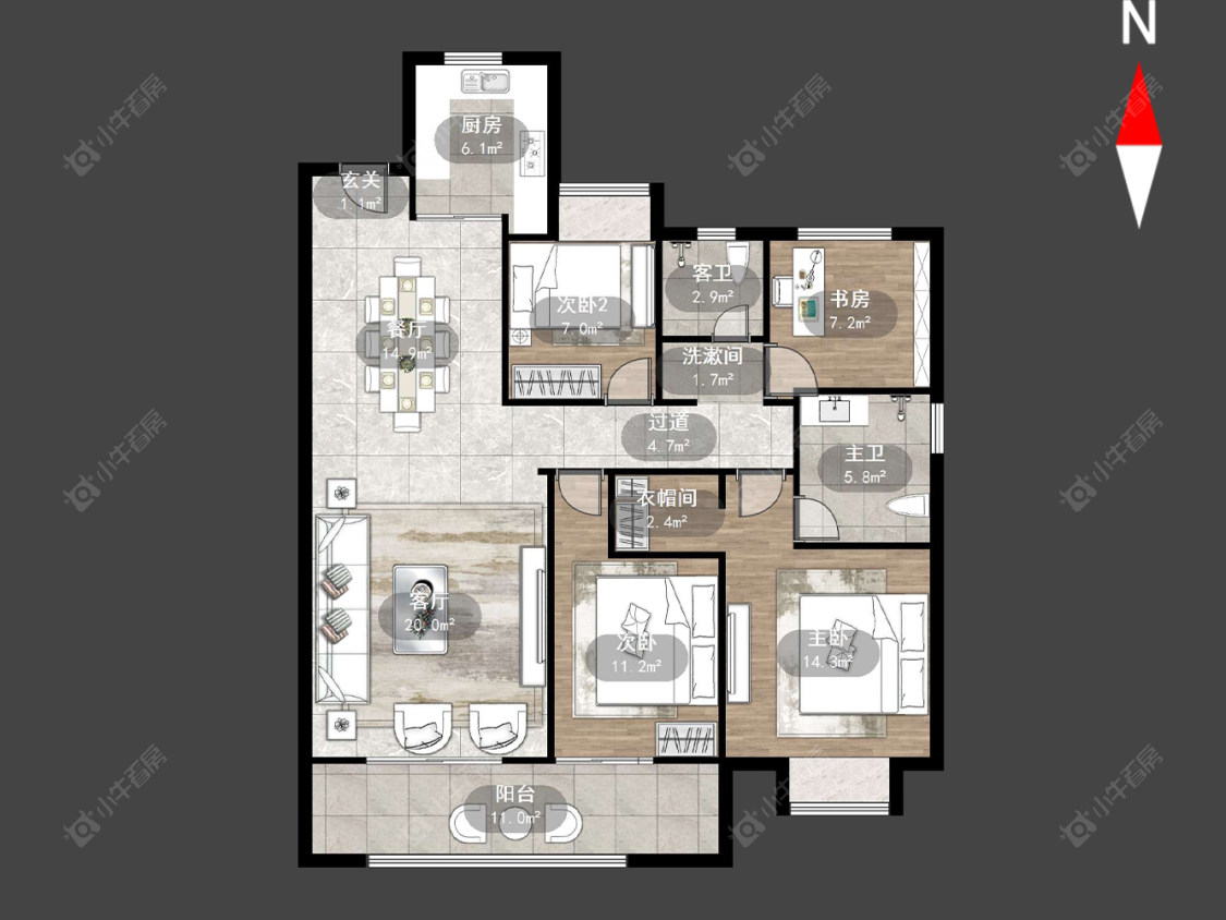 常州吾悦广场(天宁)在售二手房源户型图_小牛看房