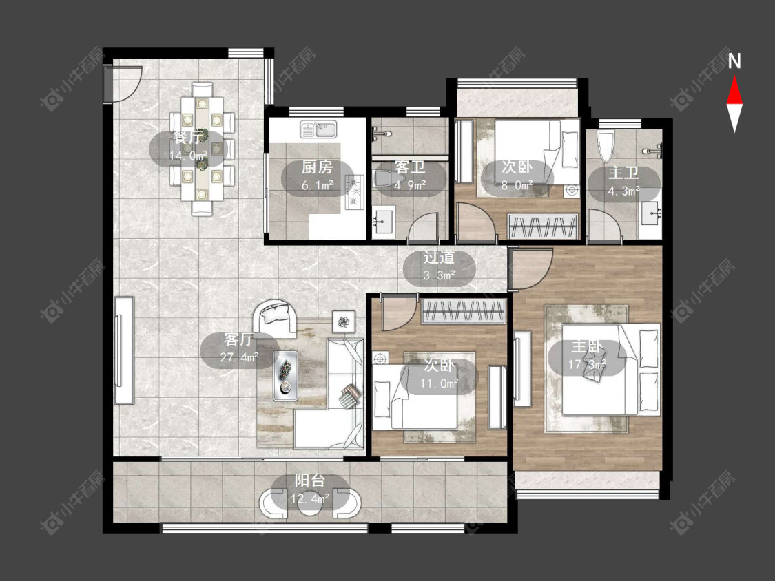 中海翠语江南房源户型图 常州中海翠语江南在售二手房源户型图_小牛看房