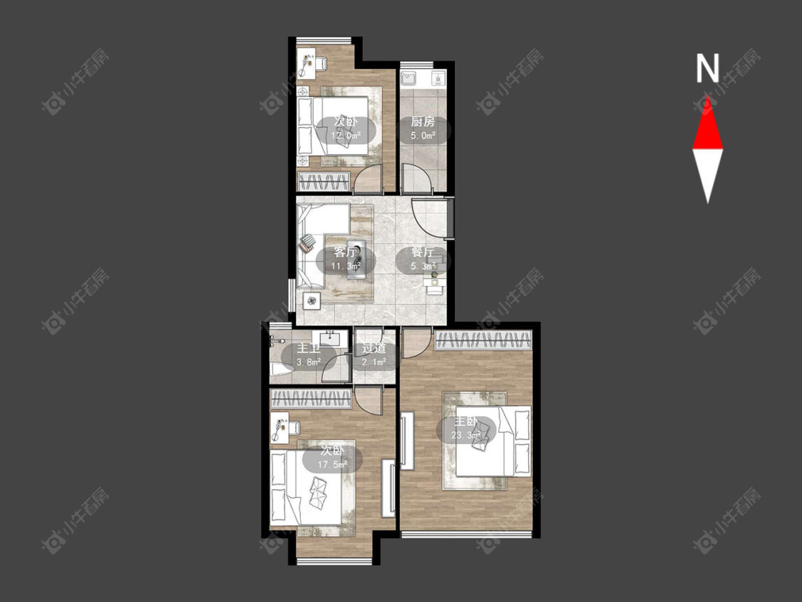 常州喜盈门花苑在售二手房源户型图_小牛看房