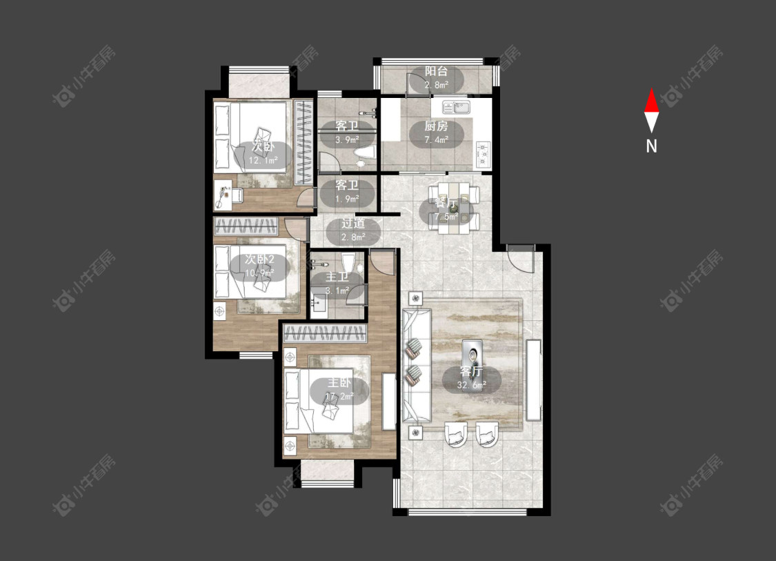 常州丽景花园在售二手房源户型图_小牛看房