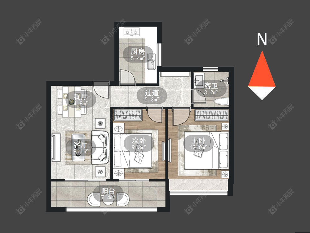 常州邹新东苑在售二手房源户型图_小牛看房