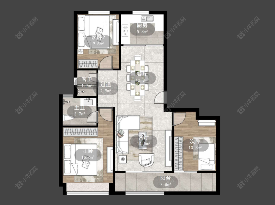 三江公园房源户型图 常州三江公园在售二手房源户型图_小牛看房