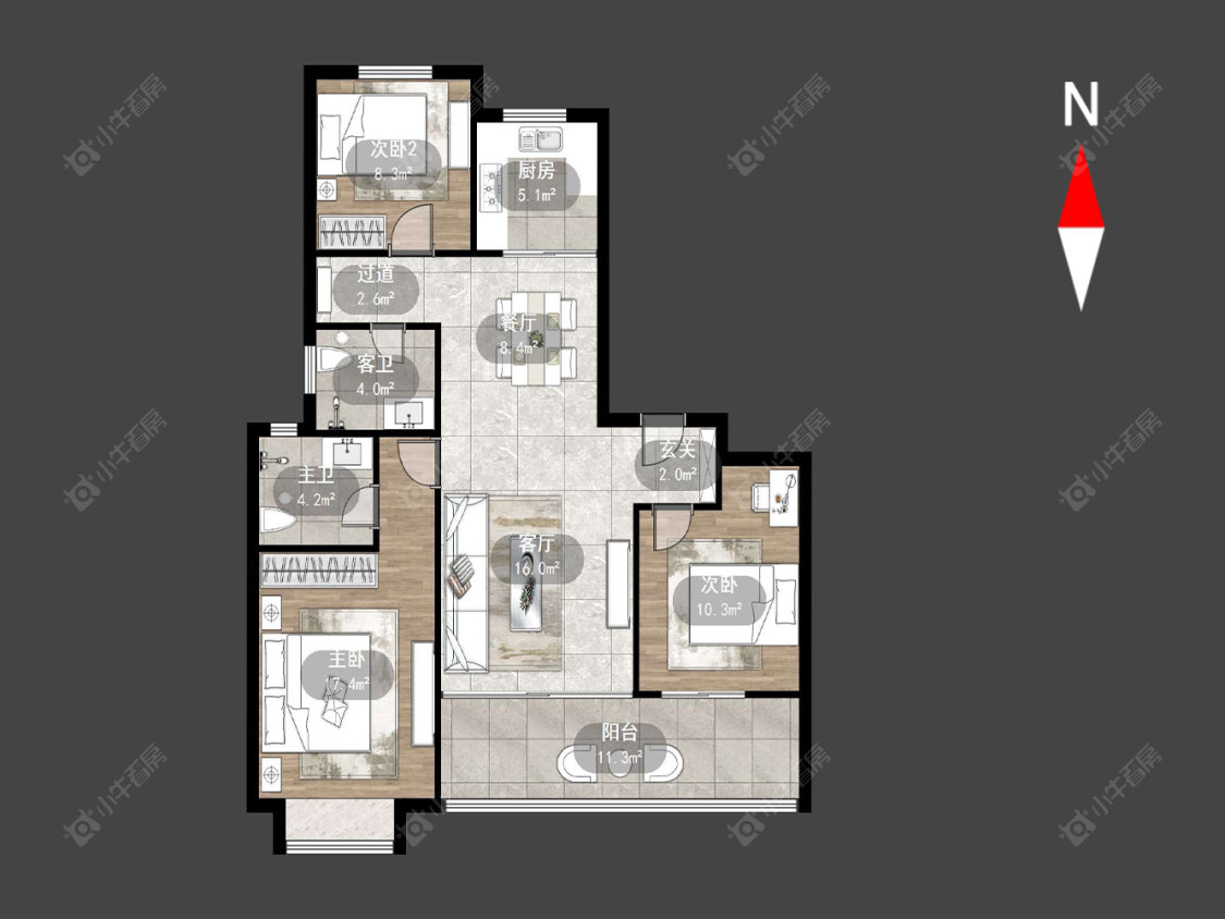 常州佳源悦府在售二手房源户型图_小牛看房