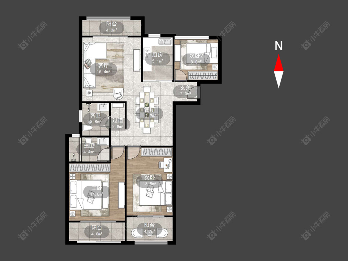 常州银河湾第一城二期在售二手房源户型图_小牛看房